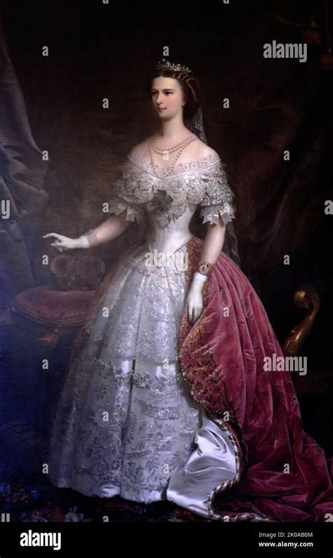 Portrait Of Empress Elisabeth Of Austria Hungary By Franz