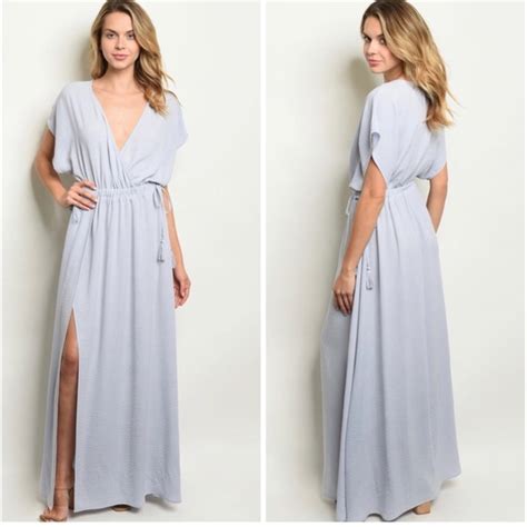 Dresses Light Blue Kimono Style Maxi Dress Poshmark