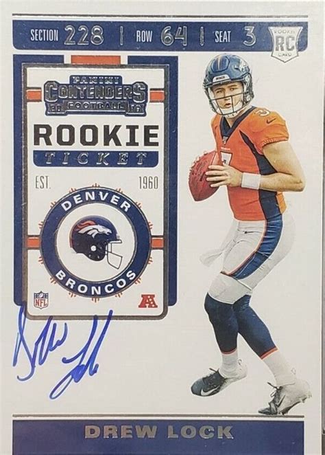 Drew Lock Contenders Rookie Ticket Auto Variation Price Guide