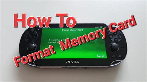 How To Format Memory Card On Ps Vita Youtube