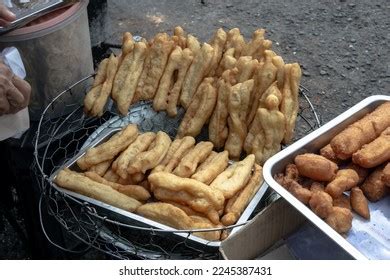 Chinese Breadstick Called Cakwe Youtiao Indonesian Stock Photo