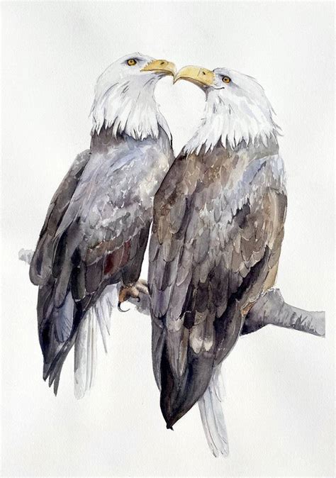 Bald Eagles Painting By Tatiana Bordiuzhan Saatchi Art