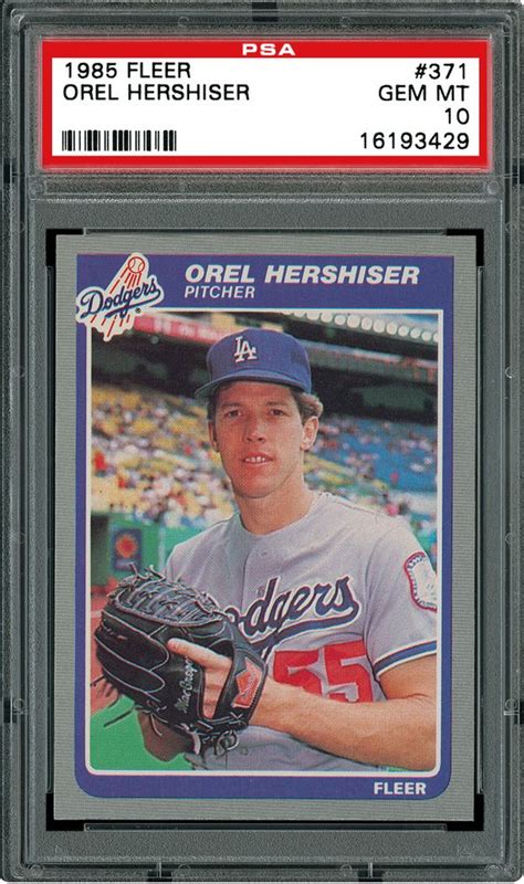 1985 Fleer Orel Hershiser Psa Cardfacts®