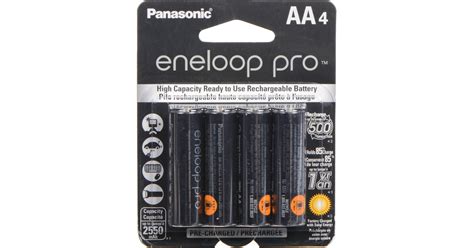 Panasonic Eneloop Pro AA Rechargeable NiMH Batteries BK 3HCCA4BA