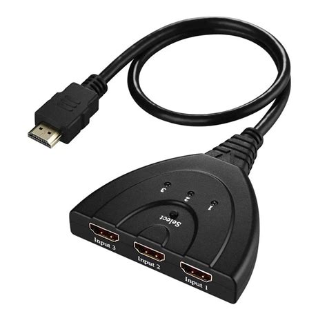 Мини 3 порта Переходник HDMI разветвитель Кабель 1.4b 4K* 2K 1080P ...
