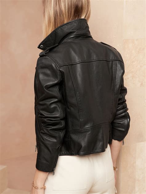 Leather Moto Jacket Banana Republic Factory