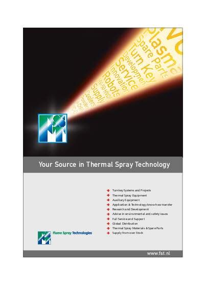 Anzeige Flame Spray Technologies Ausgabe Jahrgang