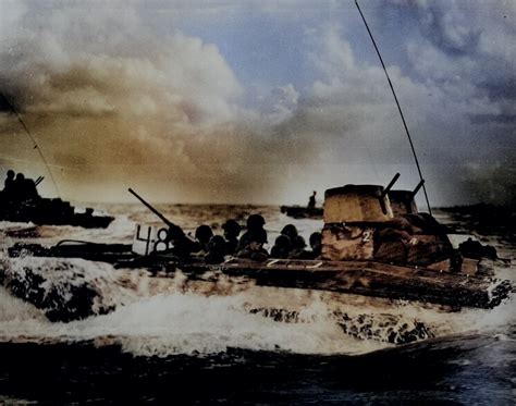 Photo LVT 2 Water Buffalo Bringing US Marines To The Beaches Of