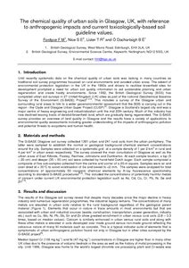 The Chemical Quality Of Urban Soils In Glasgow Uk With Reference To