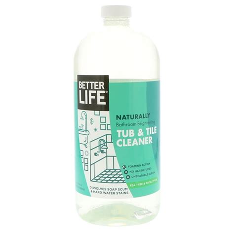 Better Life Naturally Bathroom Brightening Tub And Tile Cleaner Tea Tree And Eucalyptus 32 Fl Oz