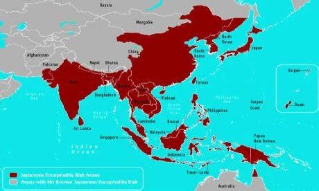 Mappa Dellencefalite Giapponese Nel Mondo Cesmet Clinica Del