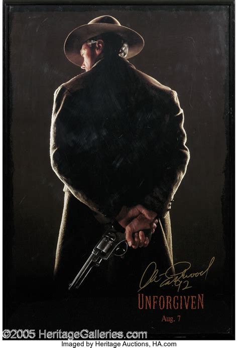 Unforgiven Poster autographed by Clint Eastwood (1992). Clint | Lot ...