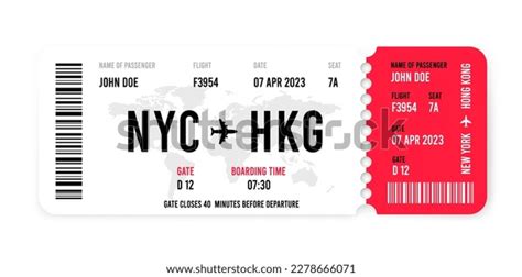 Air Plane Ticket Template Illustration Stock Vector (Royalty Free ...