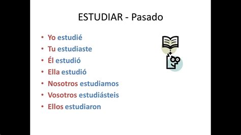 Conjugación del verbo estudiar en 5 tiempos