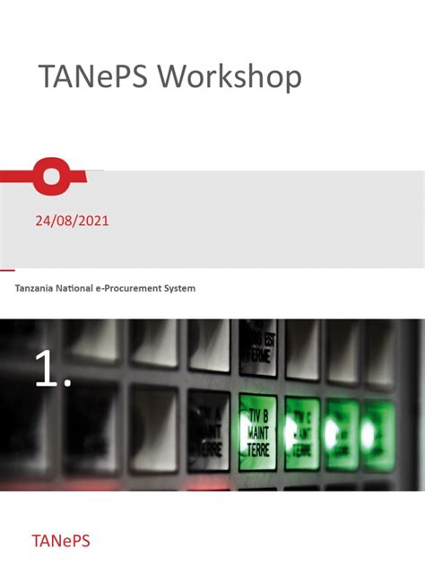 Taneps Workshop Tanzania National E Procurement System Pdf Supply