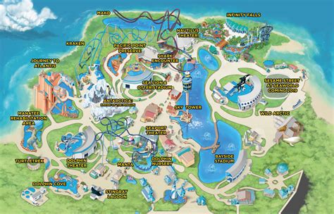 Seaworld Map Adams Printable Map