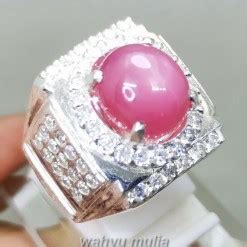 Batu Cincin Ruby Pink Milky Ring Perak Asli Kode 2226 Wahyu Mulia