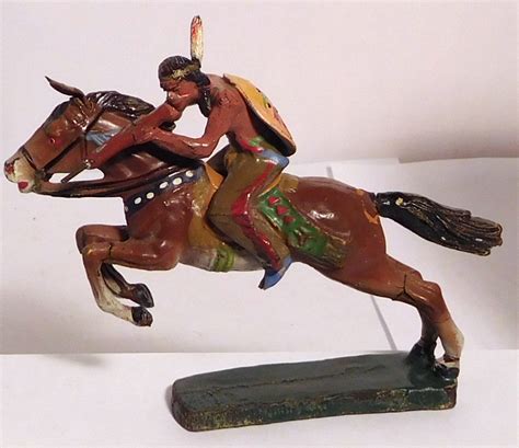 Elastolin Indianer Zu Pferd Mit Gewehr Germantoys De