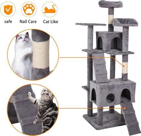 Torre De árbol Para Gatos De 63 Pulgadas árbol Para Gatos De Interior Torre Para Gatos De