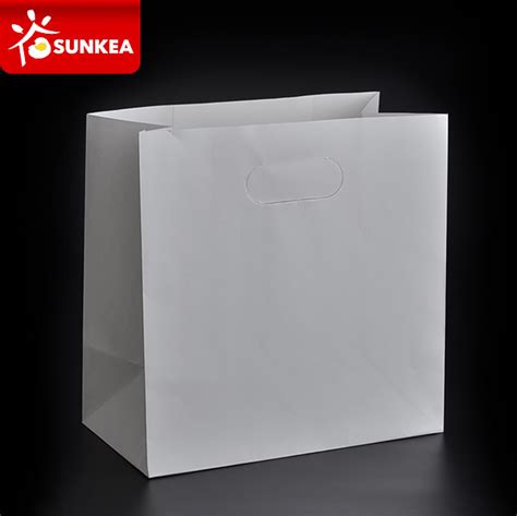 White Kraft Paper Bag With Handle Buy White Kraft Paper Bag Product