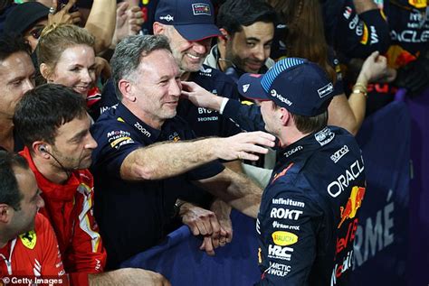 Christian Horner Embraces Max Verstappen After His Dominant Saudi Gp