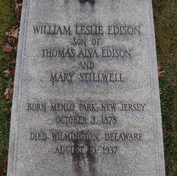 William Leslie Edison Find A Grave Memorial