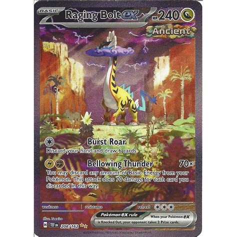 Pokemon Trading Card Game Raging Bolt Ex Special Illustration