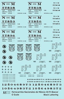 K O Scale Decals Nacionales De Mexico Ndem Ft Boxcar Black Ebay