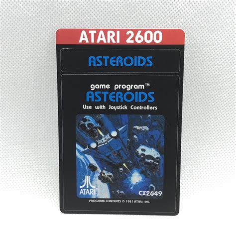 Atari 2600 Reproduction Label Asteroids Etsy
