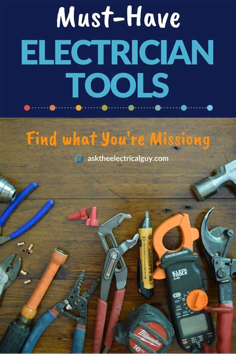 Must-Have Tools for an Electrician | Electrician tools, Electrician, Journeyman electrician