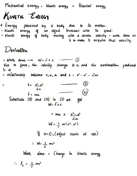 Work Energy Power Notes