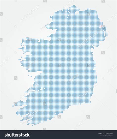 Dotted Ireland Map Stock Vector Royalty Free Shutterstock