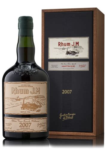 Rhum J M Millésime 2007 15 ans Brut de fût Rhum de la Martinique