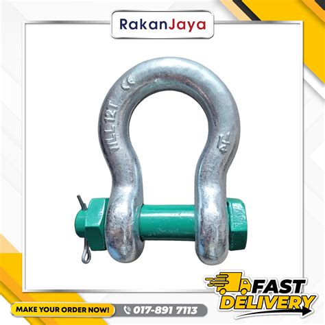 Hot Dip Galvanised Bow Bolt And Nut Shackle Bstapprove Hg6213 Rakan