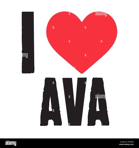 Ava Girl Name Stock Photo Alamy