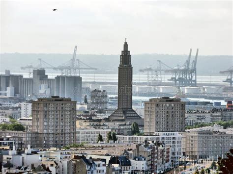 Aerial View of the City of Le Havre in France Stock Photo - Image of city, harbour: 155721224