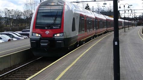 Nsb Flirt Departs From Holmestrand Station Youtube