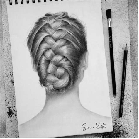 How To Draw Hair Braids Step By Step