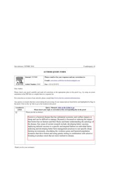 Fillable Online AUTHOR QUERY FORM Cedivechascomuscomar Fax Email