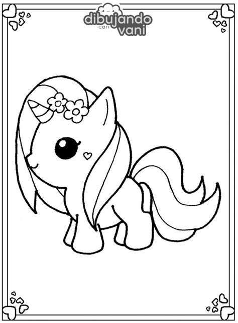 Dibujos Kawaii Para Colorear De Unicornios