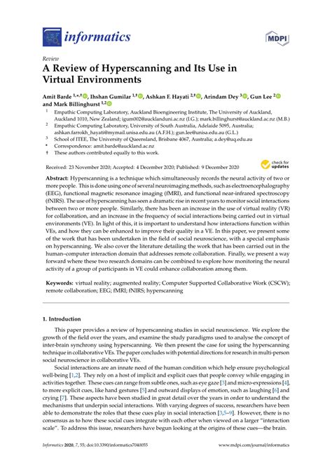 (PDF) A Review of Hyperscanning and Its Use in Virtual Environments