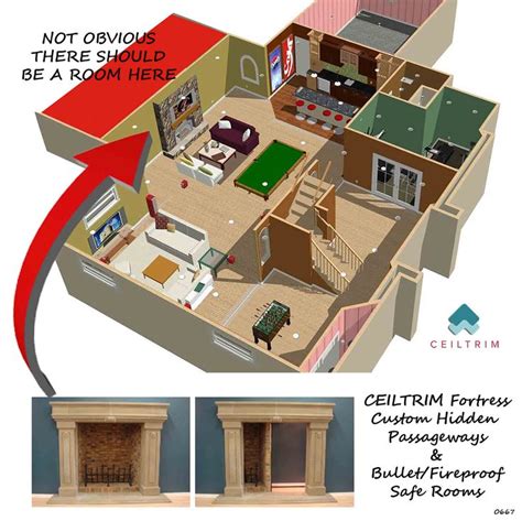 Ceiltrim Fortress Safe Rooms With Hidden Passageways For An Entrance Safe Room Secret Rooms