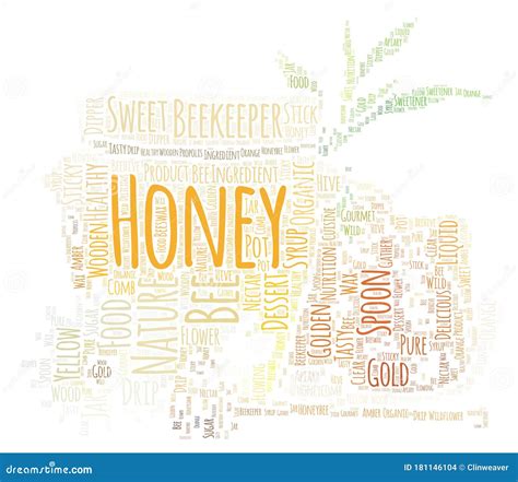 Honey Bee Word Cloud Art Poster Illustration Stock Photo Image Of