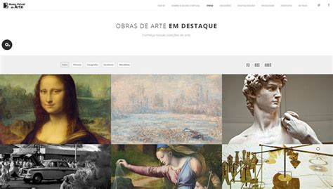 Layout Museu Virtual De Arte Plataformas Virtuais Para Acervos