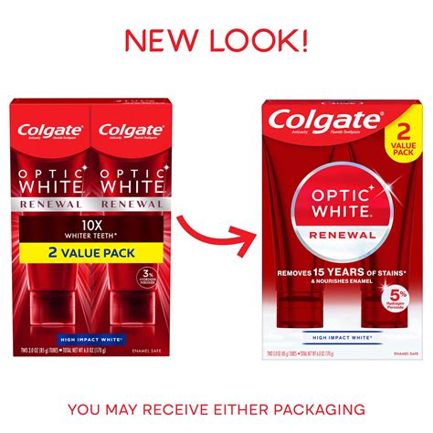 Colgate Optic White Renewal Teeth Whitening Toothpaste High Impact