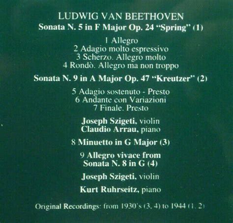 Chucrute Quiabo Beethoven Violin Sonatas Spring Kreutzer