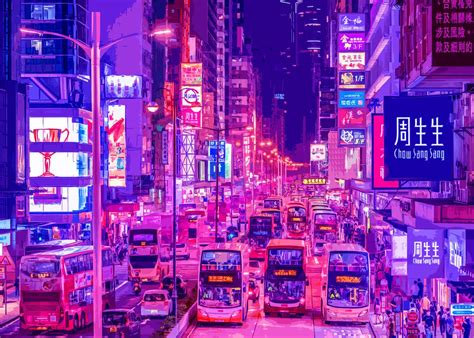 Hong Kong Night Life Poster By Wilson De Villa Displate