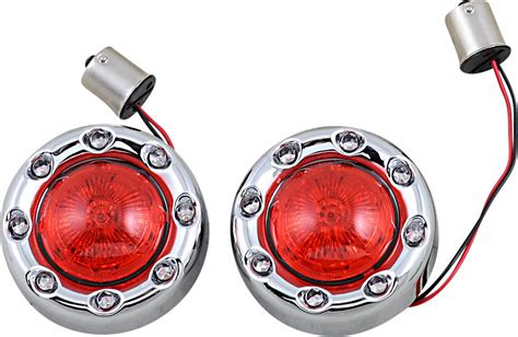 Custom Dynamics Probeam LED Bullet Chrome Red Lens 1156 Rear Turn