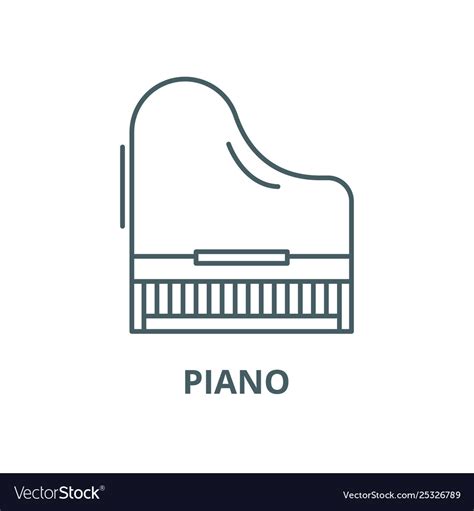 Piano Line Icon Linear Concept Outline Royalty Free Vector