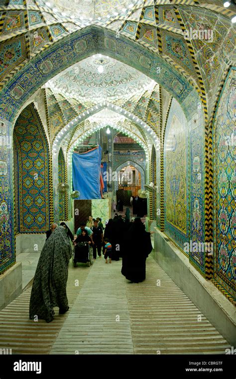 Interior of Al Abbas Mosque in Karbala, Iraq. A place of worship for ...